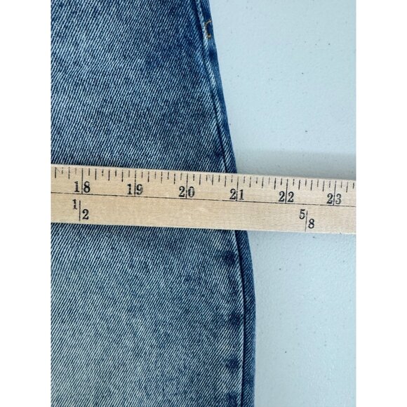 zara 90s relaxed wide leg distressed cropped jeans retro boho sz 8 - Picture 6 of 9